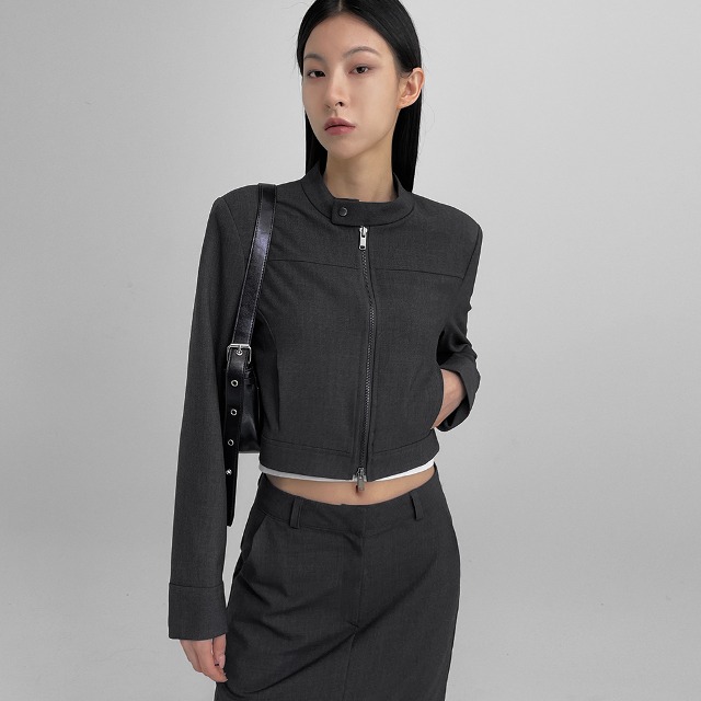 original] ドミニククロップジップアップジャケット | ファッション
