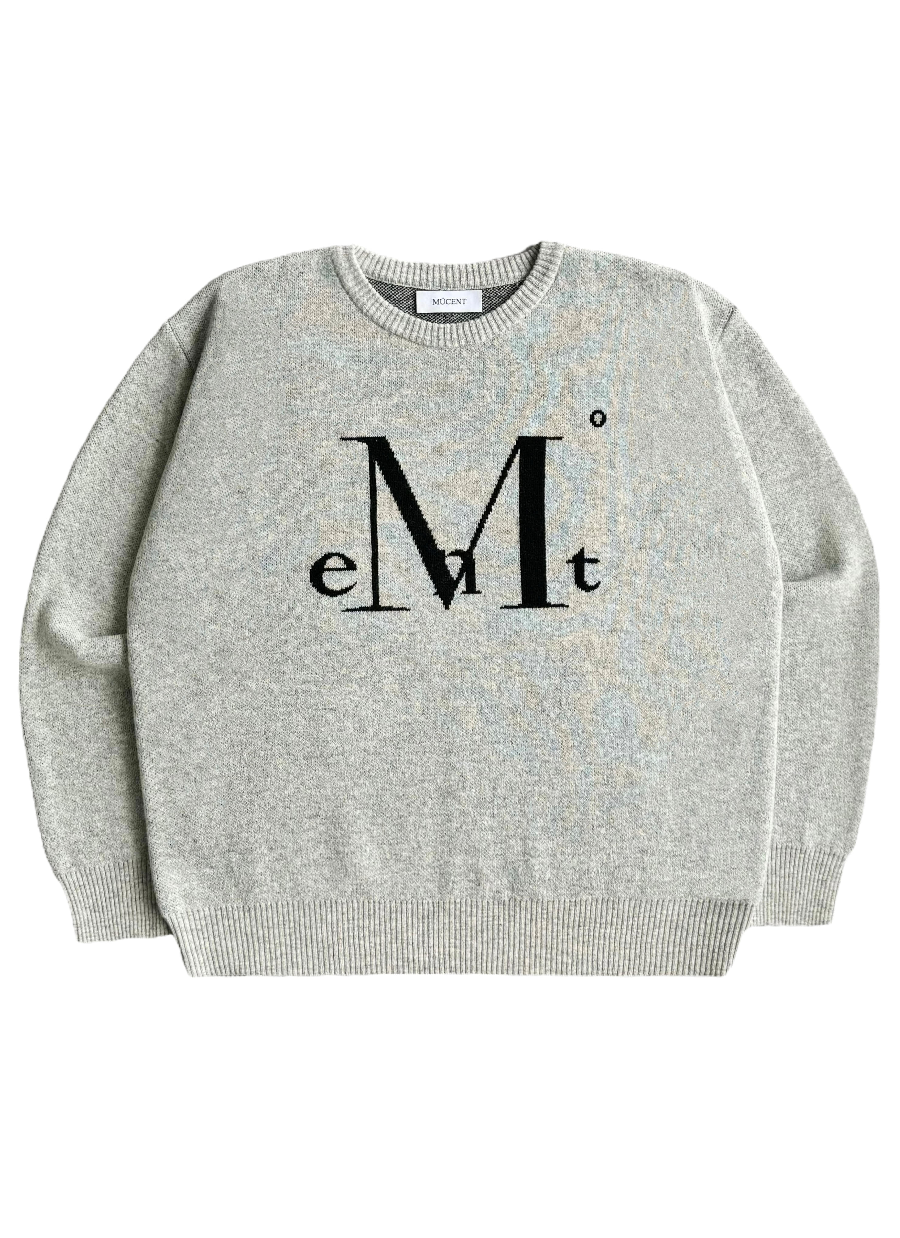 さらに100円引き◆WOOALONG◆ Lettering logo knit Letters Monogram Knit Sweater - Black - DirtyCoins | 60