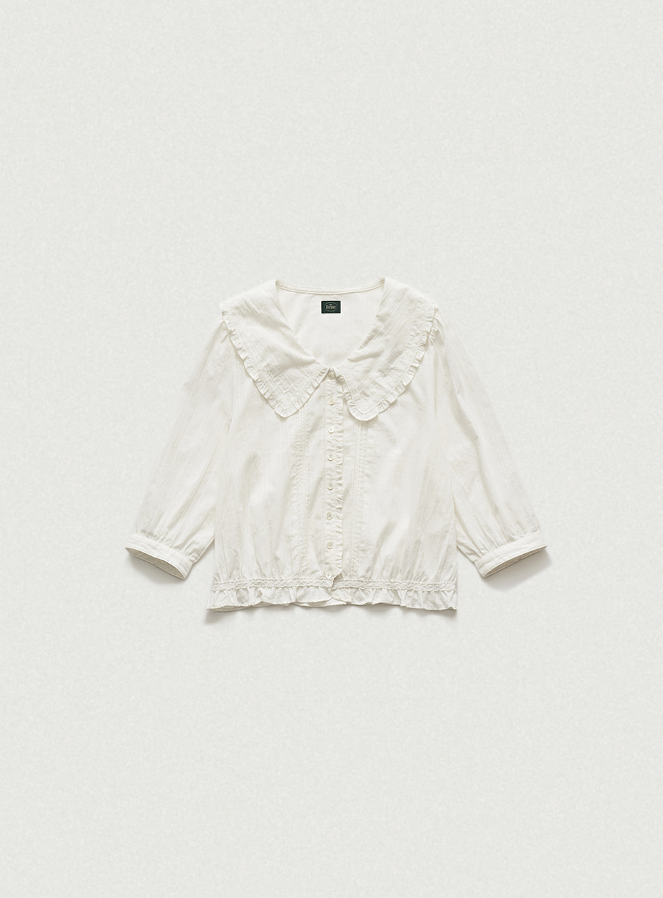 White Cottage Ruffle Blouse