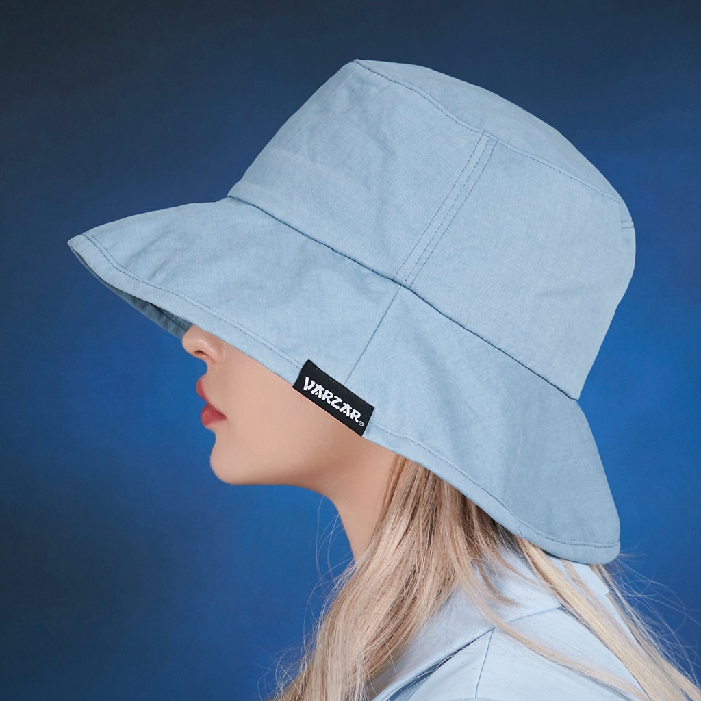 ★VARZAR★ Wide brim washed bucket hat sky blue VARZAR] Wide brim wash bucket hat sky blue | ファッション