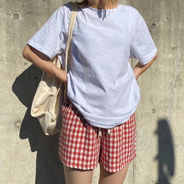 ギンガムチェックゴムショートパンツ | ファッション通販サイト NUGU