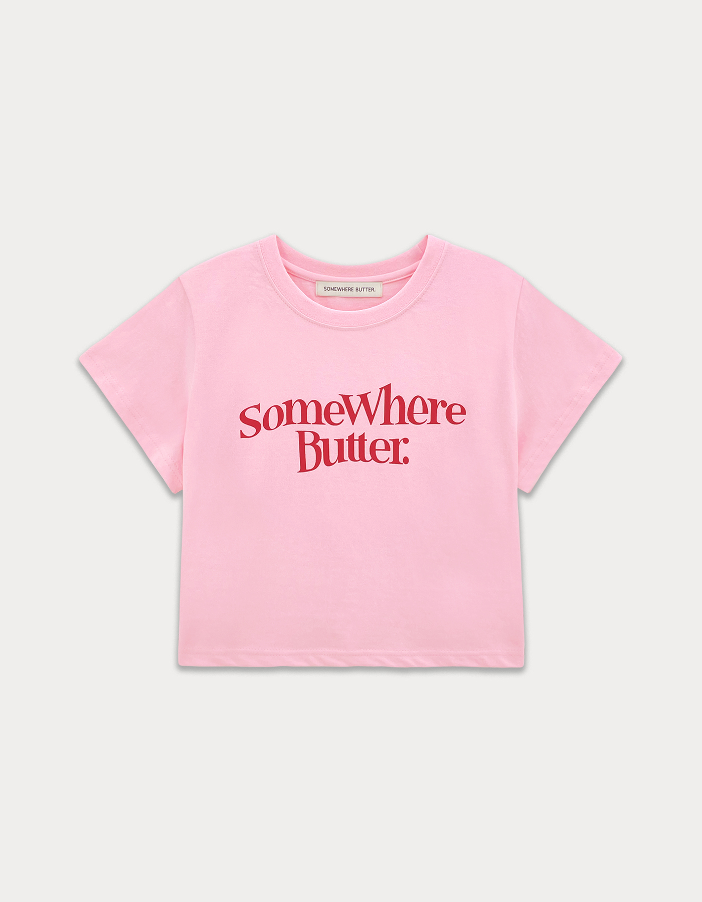 [28日10時販売終了]Wave Logo Crop Top_Pink