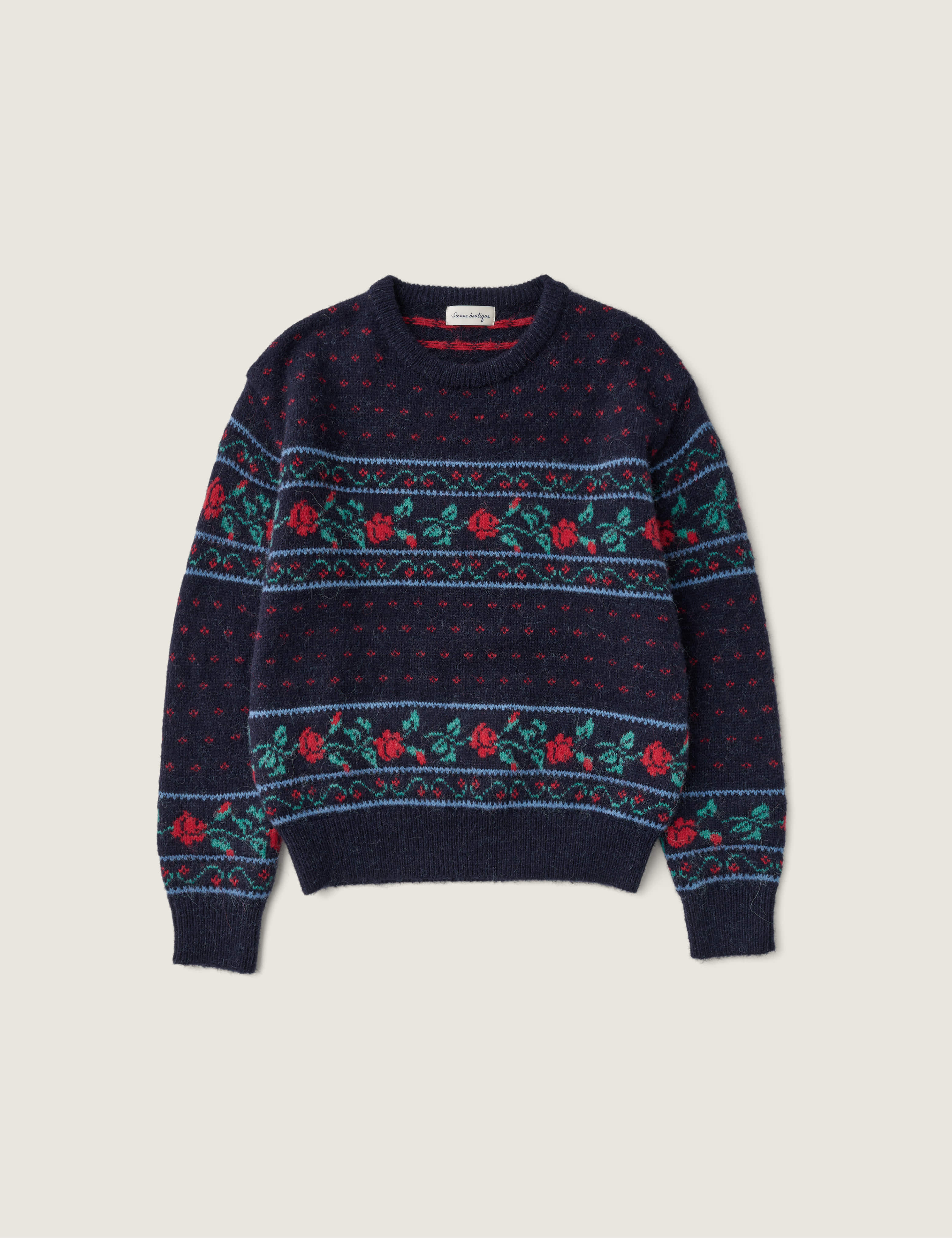 【購入特典】[yuchan x SIENNE] Rose Alpaca Knit (Navy)