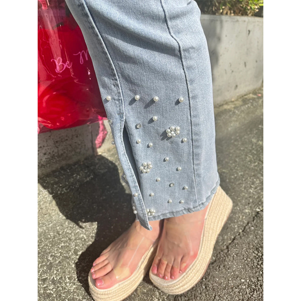 ビーズフラワーデニム | ファッション通販サイト NUGU