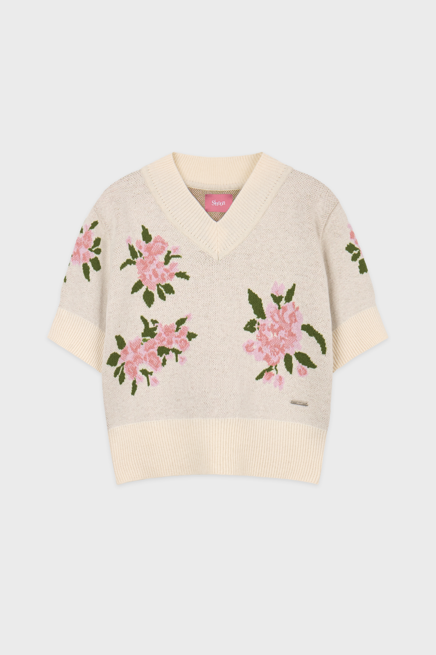 Flower Half Pullover (Ivory)