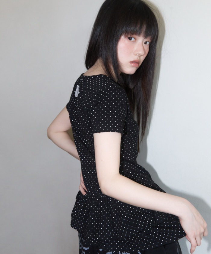 [FANCY CLUB] FRILL LAYERED DOT TEE /追跡付 Fancy Club | ファッション通販サイト NUGU