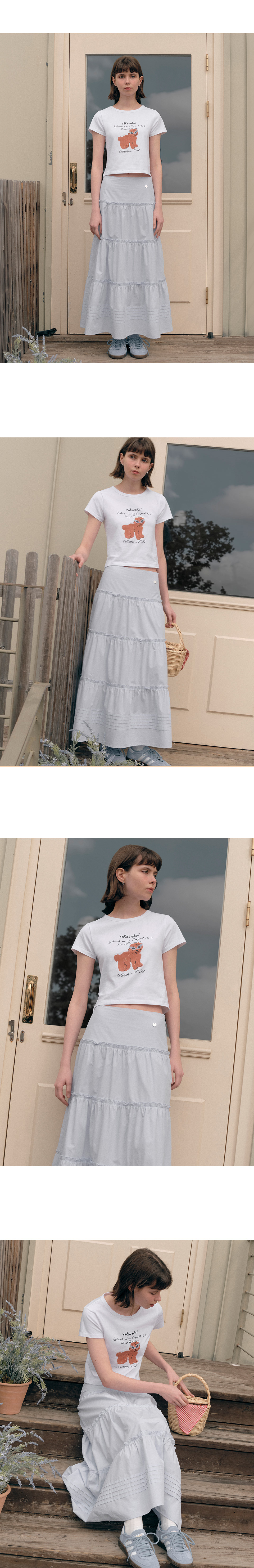 ★ rolarola★ FRILL LONG SKIRT SKY 5006330366 FRILL LONG SKIRT SKY - ROLAROLA | 60% - Asian Fashion Online