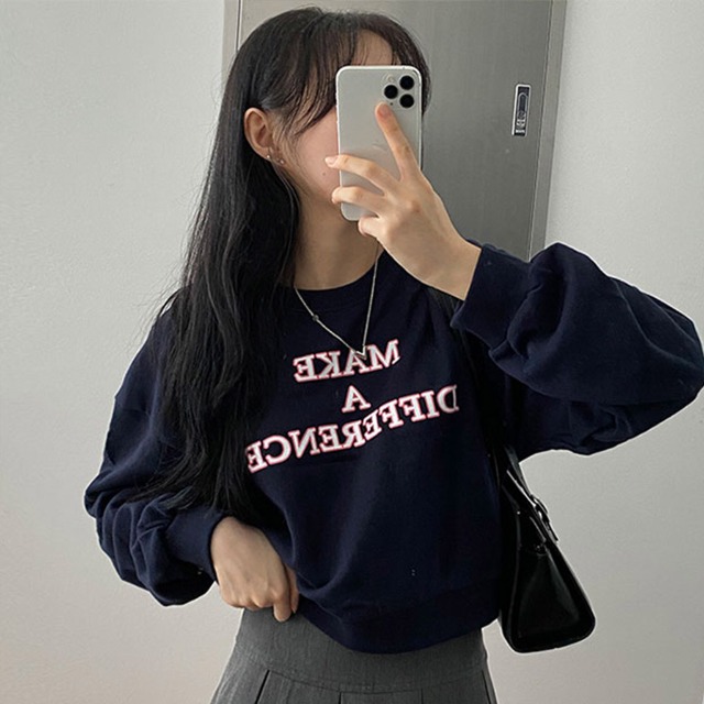 [3color]クロップスウェット