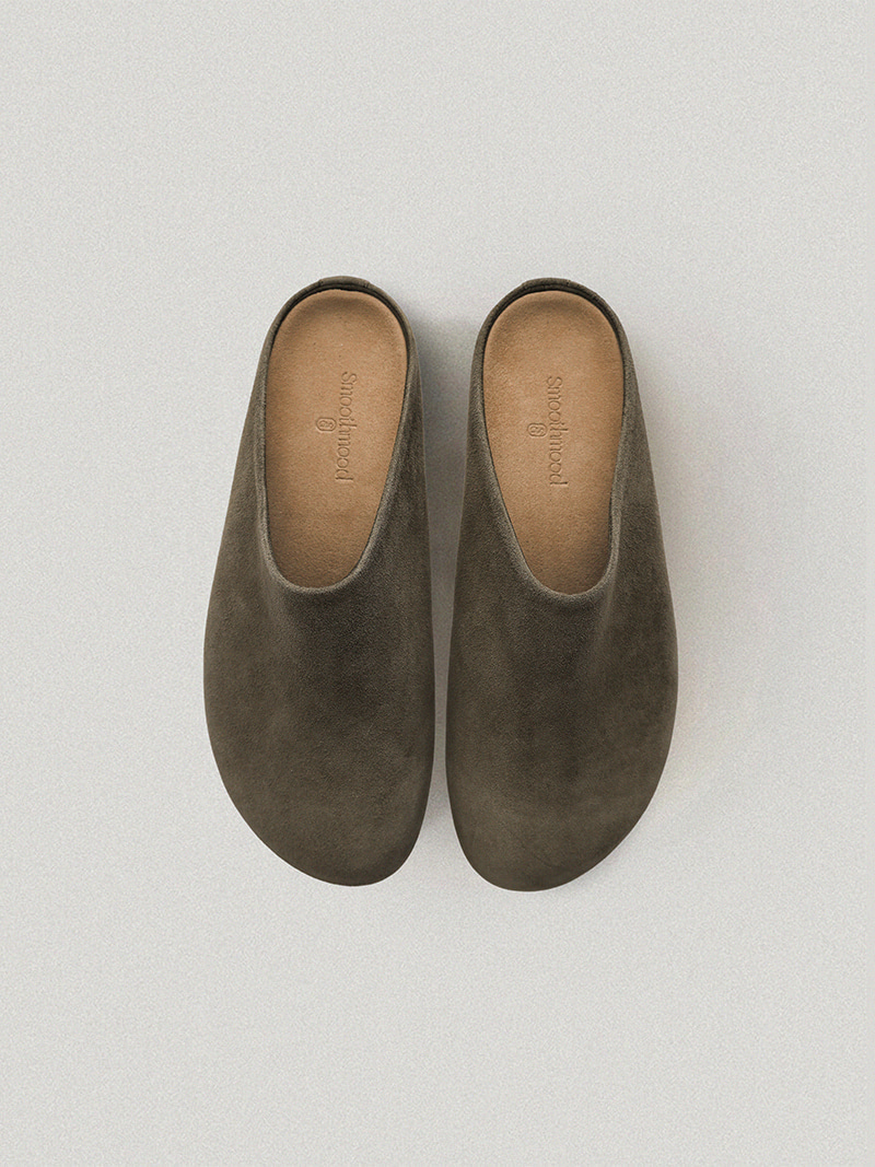 Randy Suede Mule Khaki Taupe (Vibram Sole)