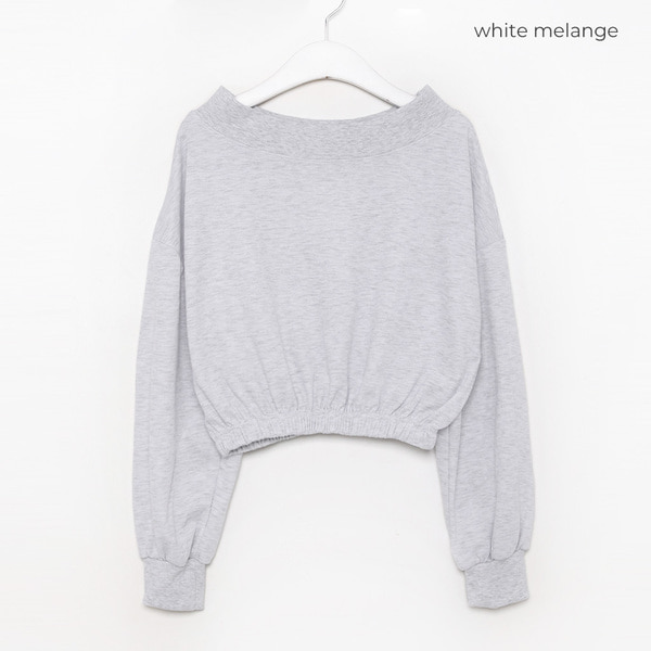クロップドオープンショルダースウェットシャツ | ファッション通販