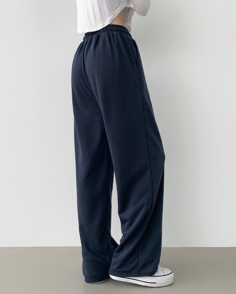 6color) ベーシックロングワイドゴムトレーニングパンツ