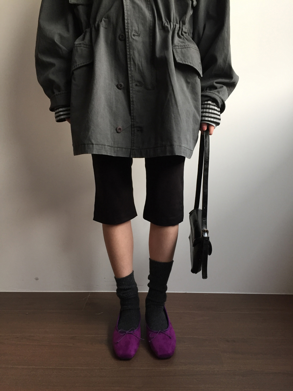 (1color)チャーム付きフラットシューズ