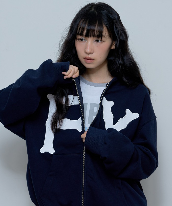 FY STANDARD HOOD ZIP-UP (NAVY)_F24ZA963 | ファッション通販