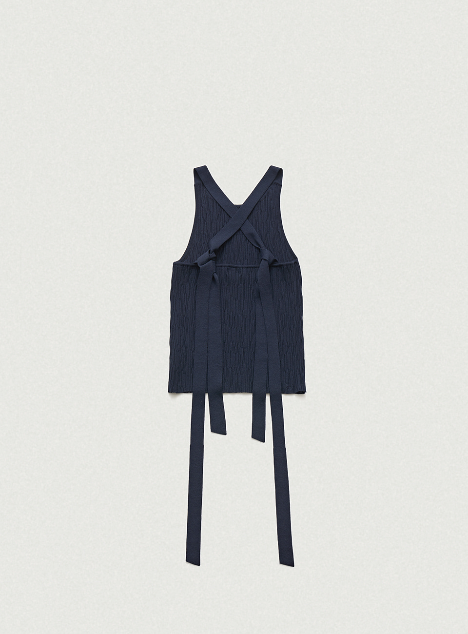 the barnnet Ribbon Strap Top バーネット キャミ The Barnnet] Navy Ribbon Strap Knit Top 正規品 韓国ブランド