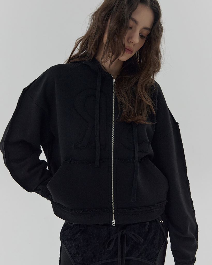 OVERDYED D.F.L HOODED ZIP-UP WASHED BLACK | ファッション通販サイト