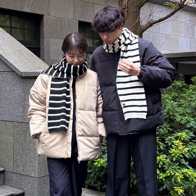 ウールボーダーマフラー