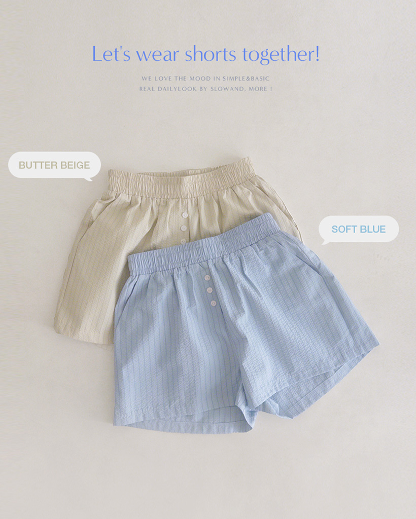 SLOWMADE.フレンチストライプショートパンツ | ファッション通販