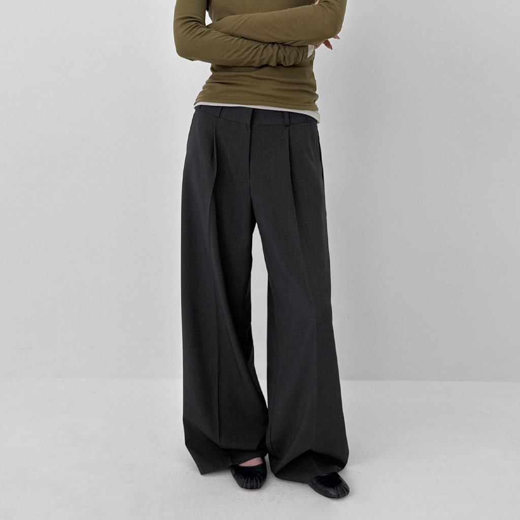 サイドベルトワイドスラックス