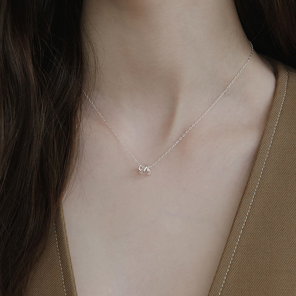 (シルバー925) リップル カール ペンダント ネックレス NZ2426