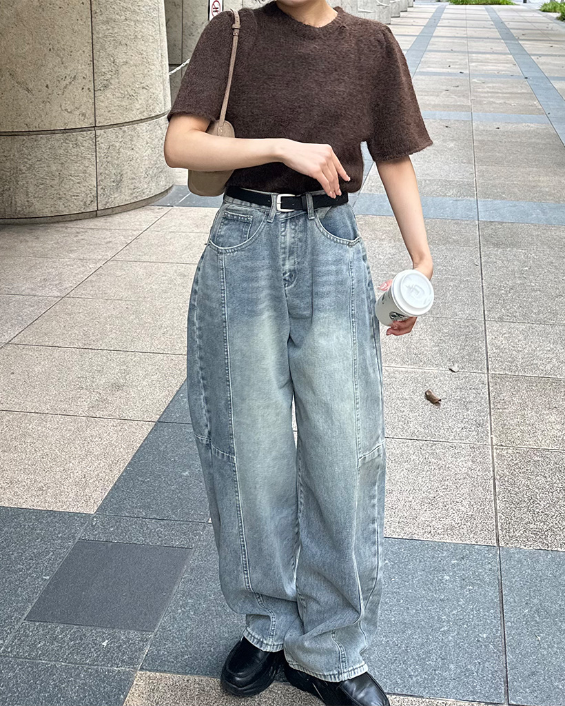 サイドヨークシームワイドジーンズ | ファッション通販サイト NUGU