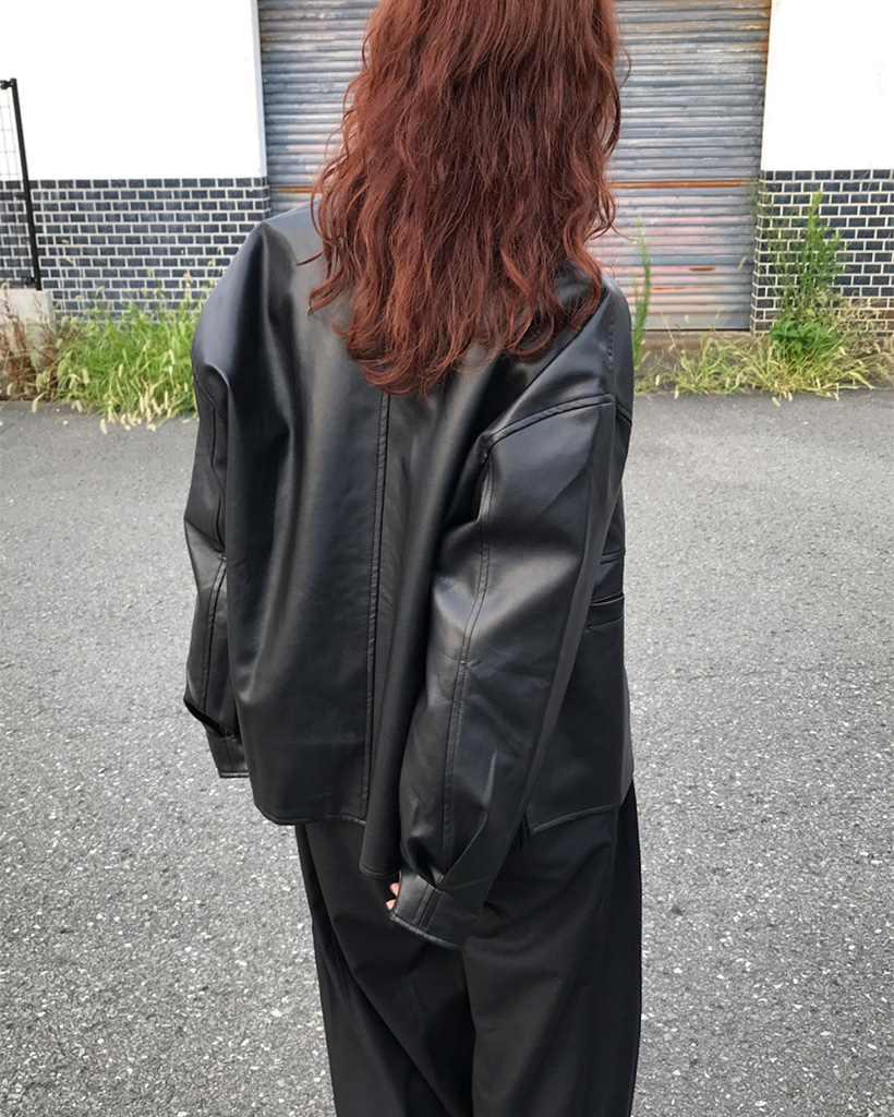 オーバーサイズレザージャケット | ファッション通販サイト NUGU