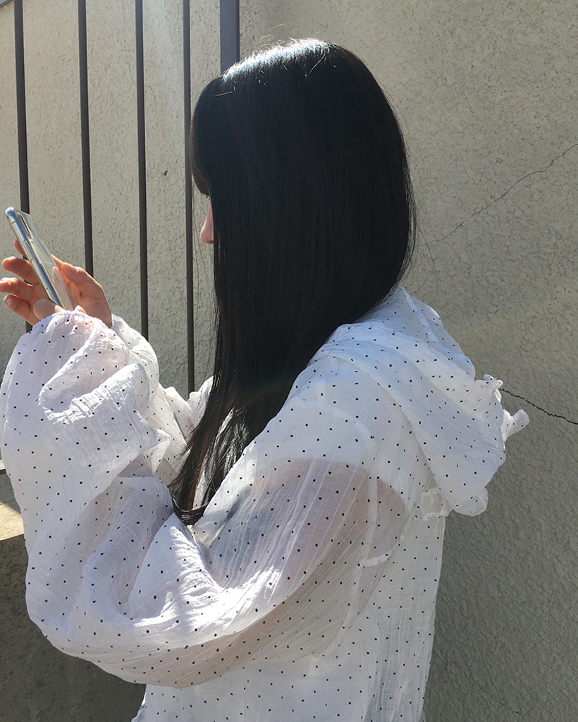 MD pick/サマーウインドブレーカー] フリルフード付き裾ドロスト