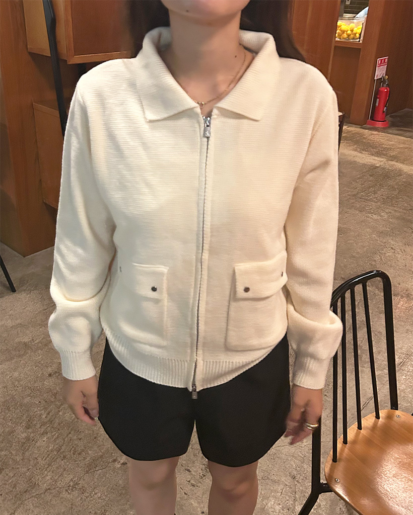 アシンメトリー ダブルジップ ジャケット アイボリー サイズ6 アシンメトリー ダブルジップ ジャケット アイボリー サイズ6