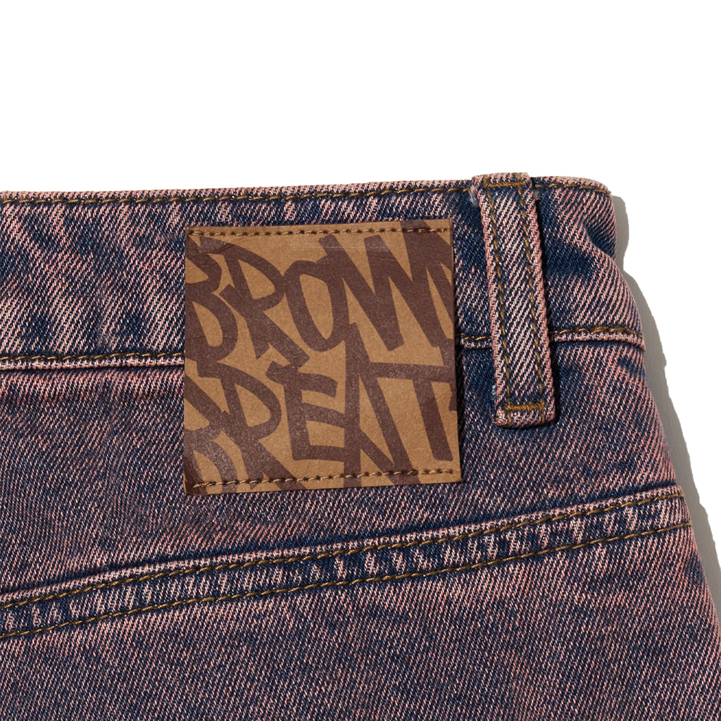 ★BROWNBREATH★ HINDER POST WIDE DENIM PANTS PURPLE HINDER POST WIDE DENIM PANTS - PURPLE | ファッション通販