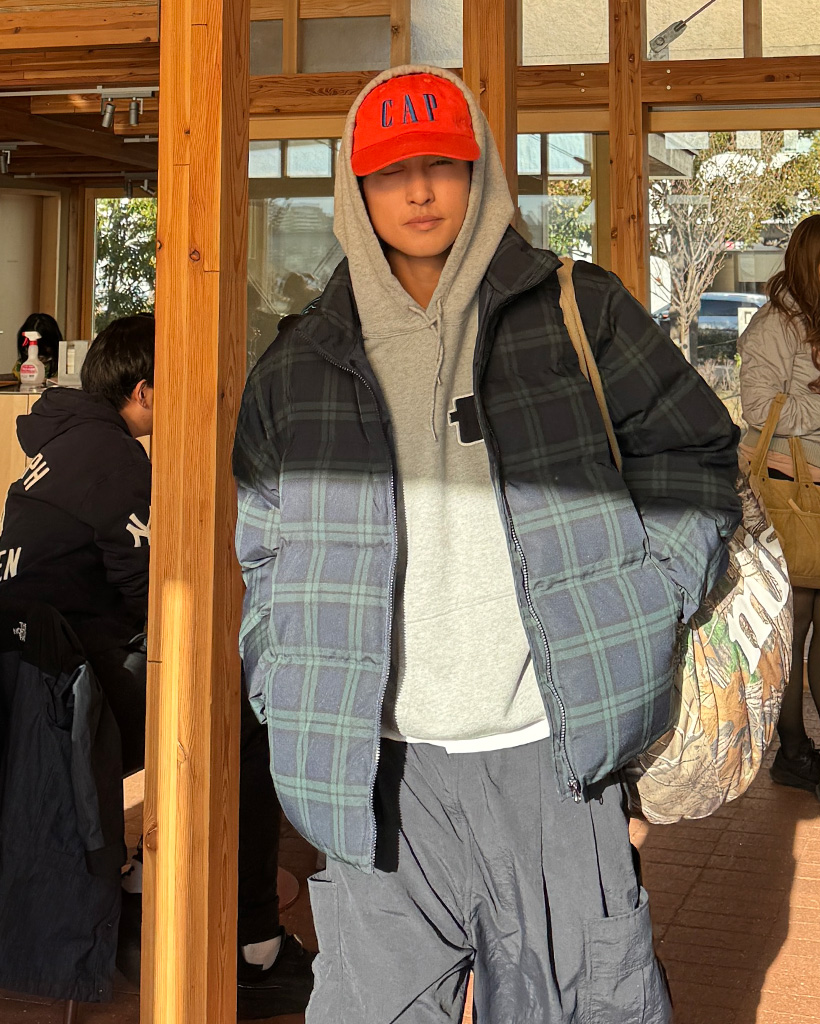 ルーズフィットチェックダウンジャケット | ファッション通販サイト NUGU