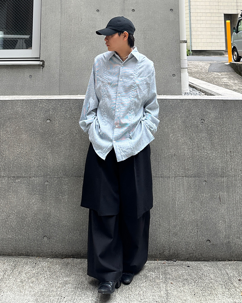 ヨウ様フォロー割商品変形ロングシャツ　ドッキングシャツドローストリング ヨウ様フォロー割商品変形ロングシャツ ドッキングシャツドロー