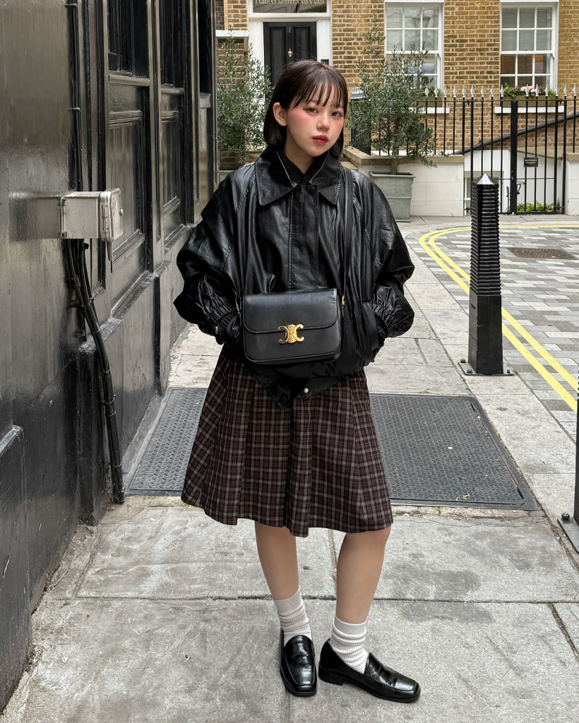 Vintage スクエアトゥ　黒　26cm ローファー square toe loafer/スクエアトゥローファー（ローファー