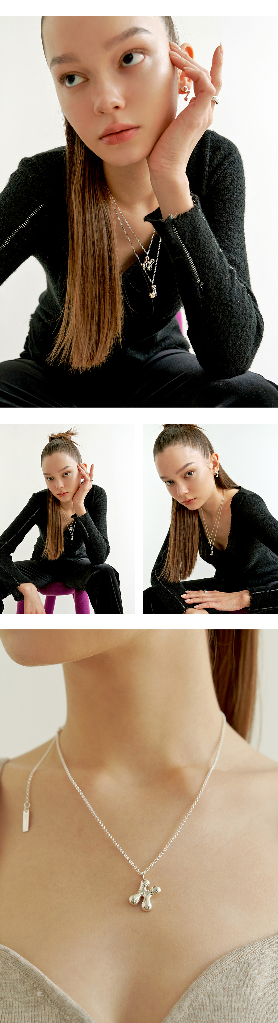 leeENoir■Flow Initial Necklace (classic chain) ネックレス Flow Initial Necklace (classic chain) | ファッション通販