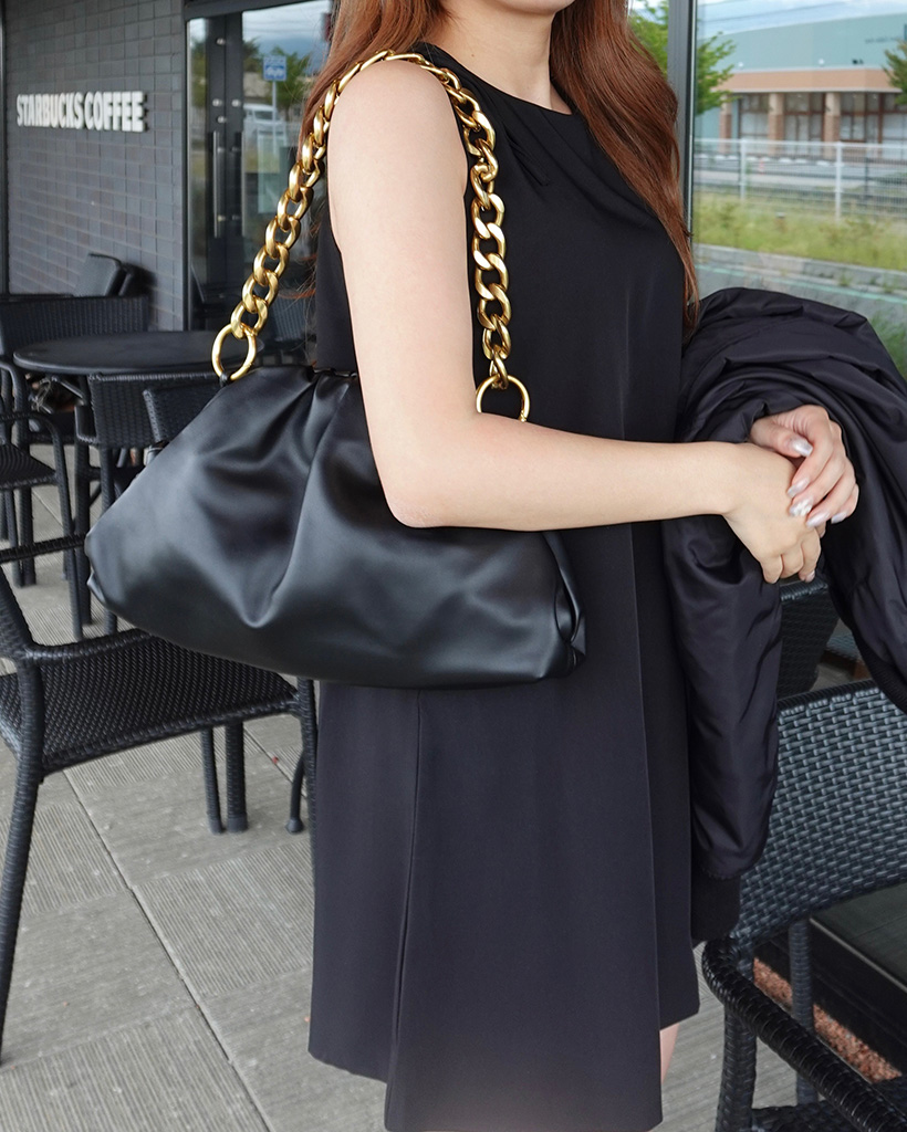 新品ノベルティ　 ショルダーバッグ　ハンドバック　2way ゴールドチェーン 楽天市場】【SALE】リングチェーンショルダーバッグ レディース