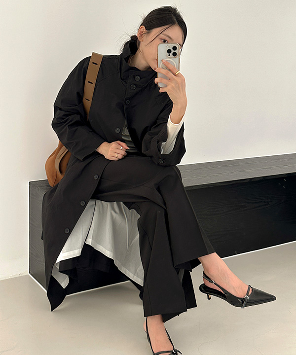 ハイネックマキシトレンチ コート | ファッション通販サイト NUGU