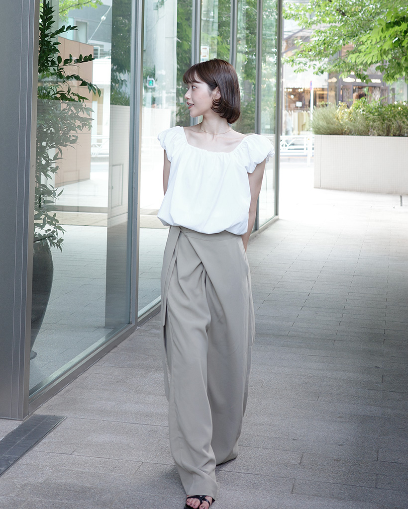 ワイドラップスラックス | ファッション通販サイト NUGU