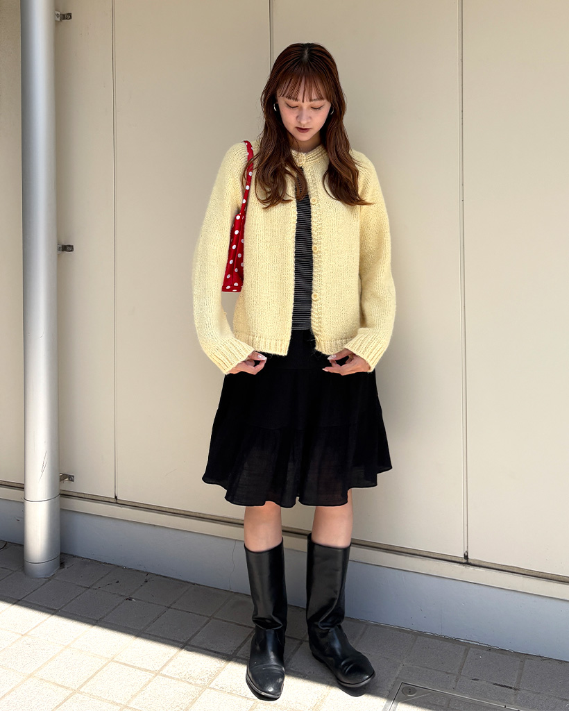 ニットカーディガン最終値下げ 大きいサイズ ミックスニットロング丈Vネックゆるカーディガン 通販