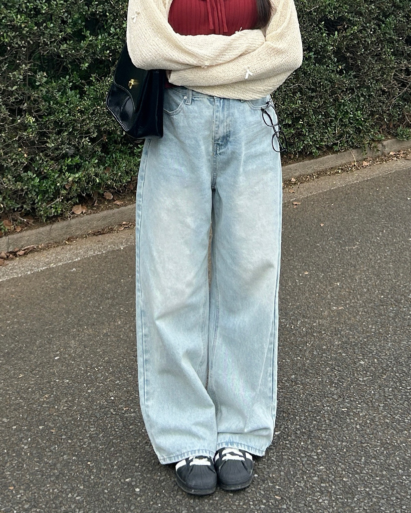 【新発売】今週の市販 リアポケットワイドデニム | ファッション通販サイト NUGU パンツ