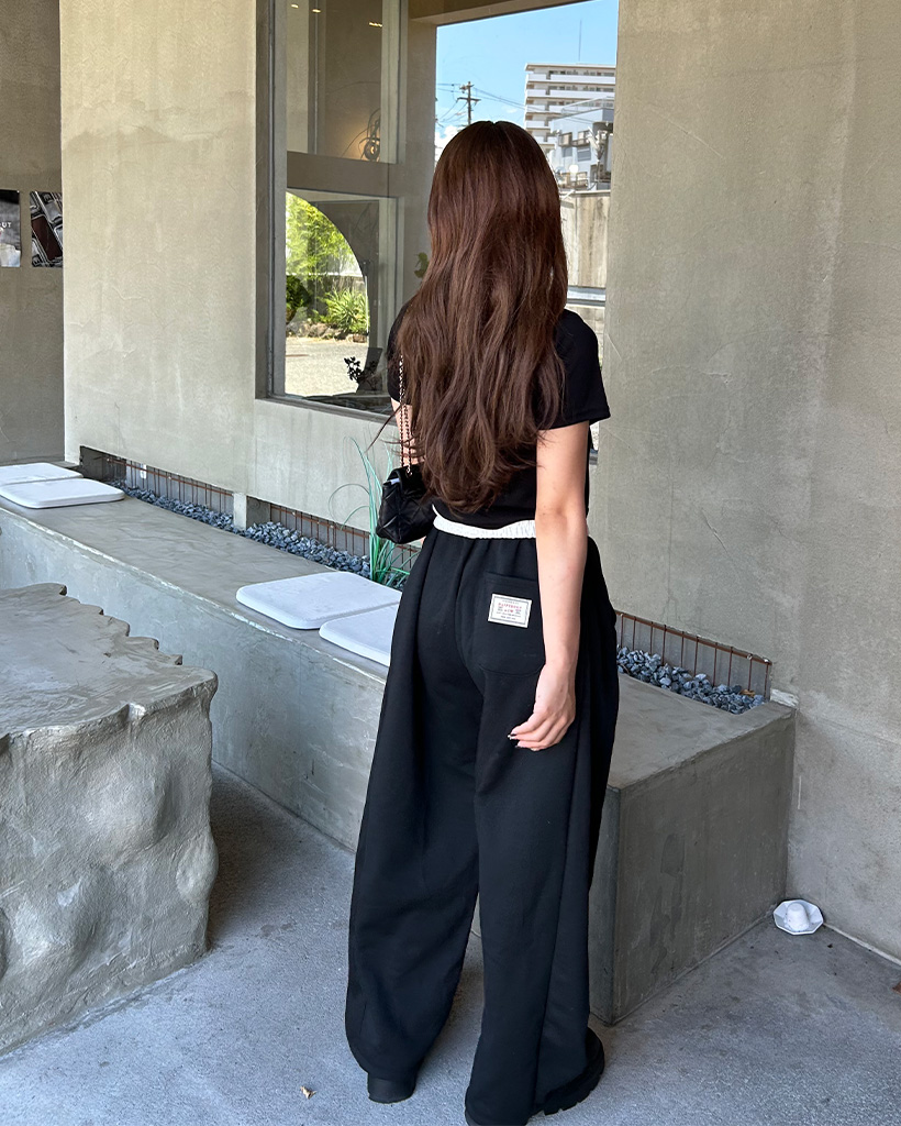 バイカラーワイドスウェットパンツ | ファッション通販サイト NUGU