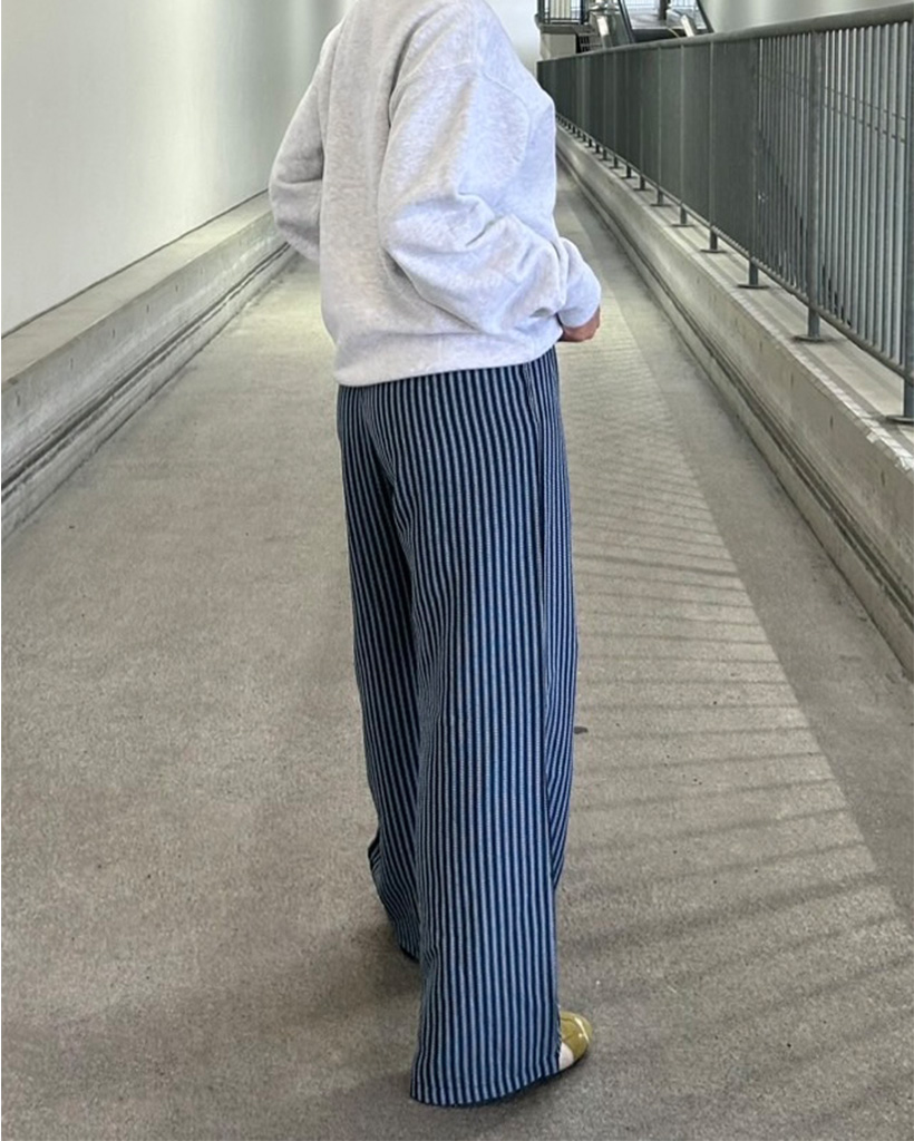 未使用2025 DRAWER M.SUMMER2 ストライプドロストパンツ 未使用2025 DRAWER M.SUMMER2 ストライプドロストパンツ