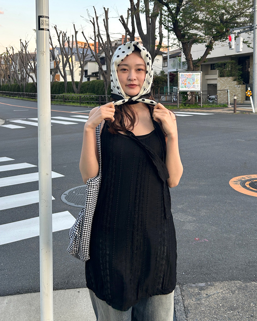 どっとくんページ ラインバイカラードットヘアカチーフ | ファッション通販サイト NUGU