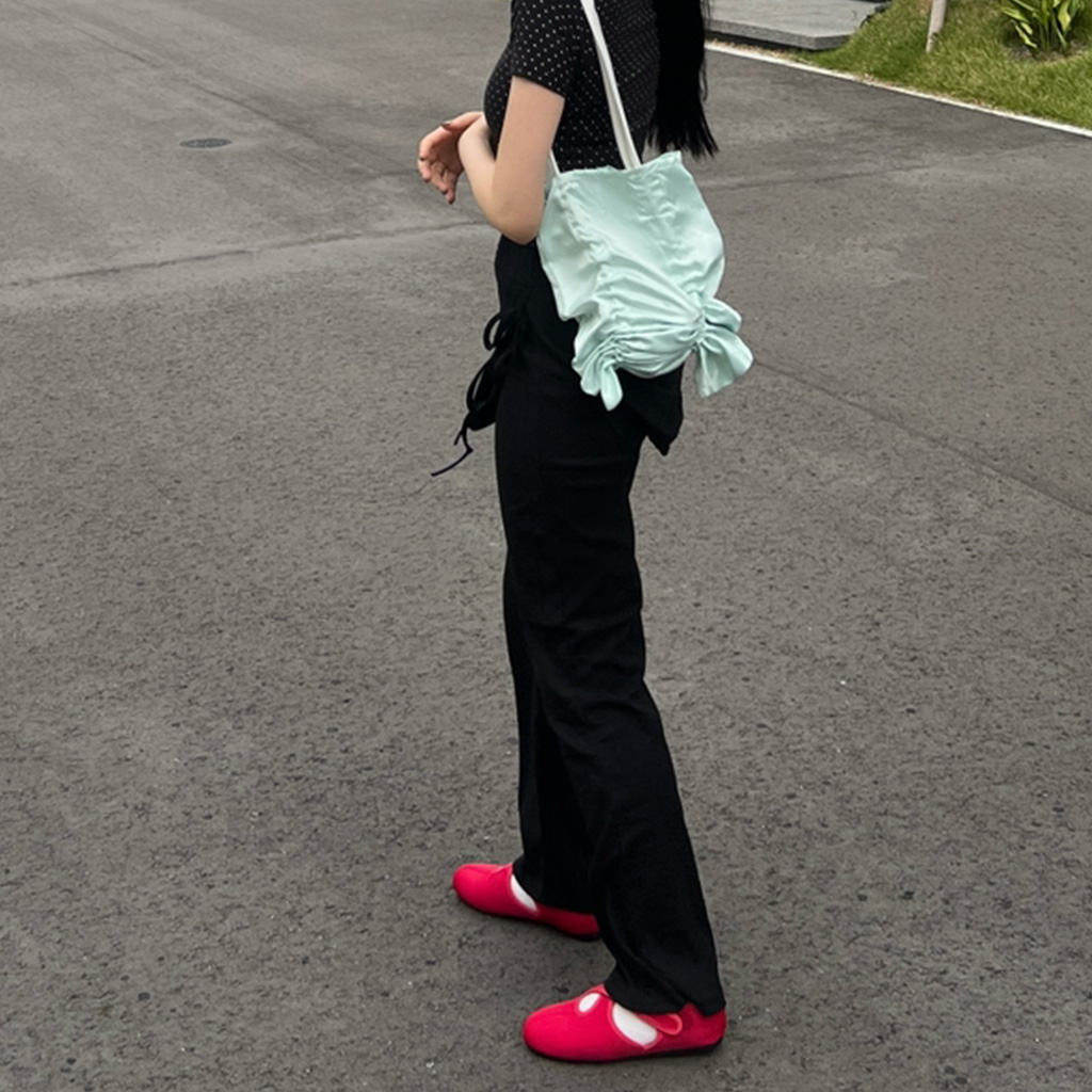 NUGU 韓国ブランドFOTTSFOTTS レイヤードフレアパンツ NUGU 韓国