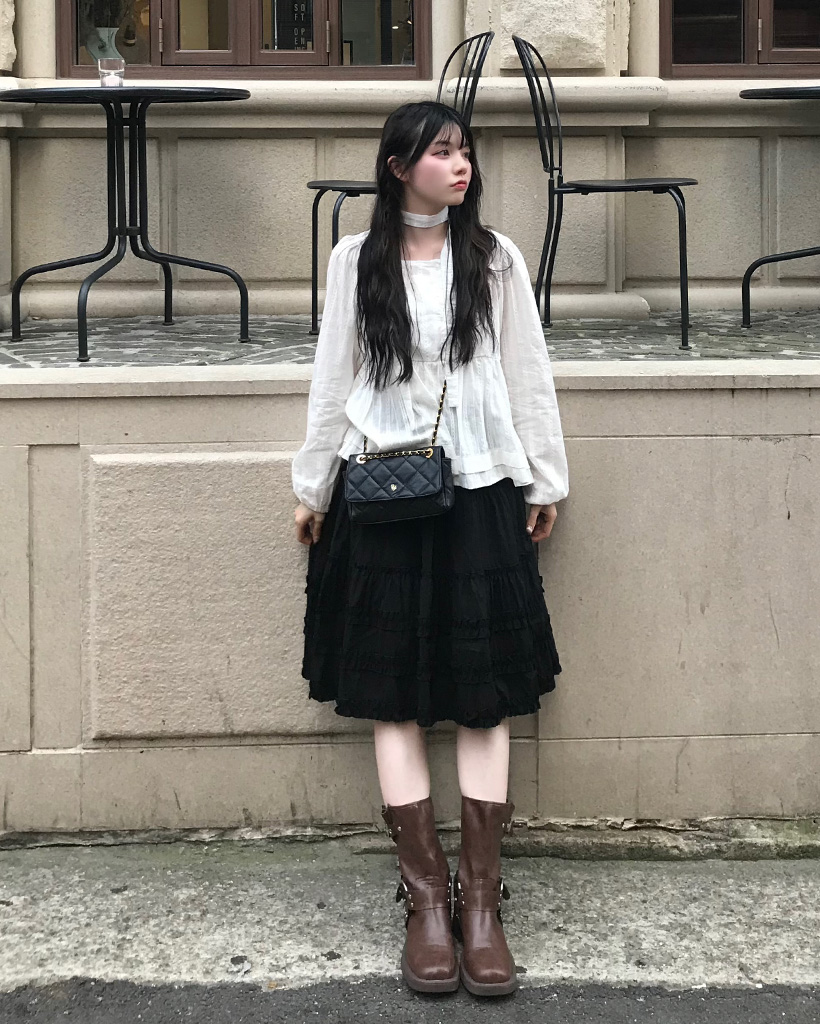 フェイクレザーミドルエンジニアブーツ | ファッション通販