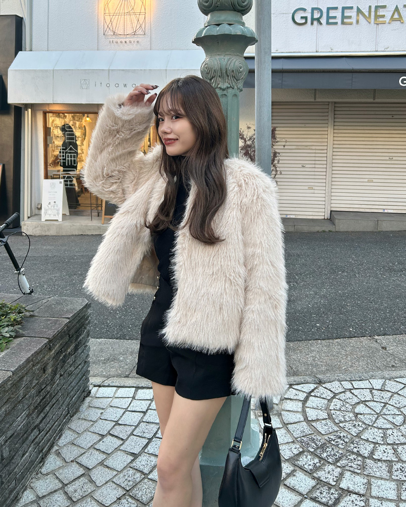 ノーカラーファージャケット | ファッション通販サイト NUGU