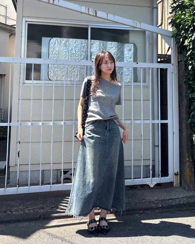 ヨウジヤマモト ワイズ デニム ロングスカート ジップ リネン 麻 希少 Y's ワイズ ヨウジヤマモト 藍染デザイン ロング スカート