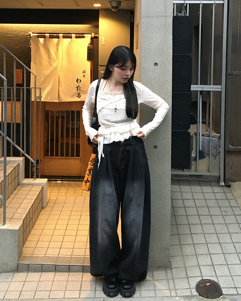 CLANE　フリルニット セール】FRILL HALF SLEEVE HAND KNIT TOPS（その他トップス