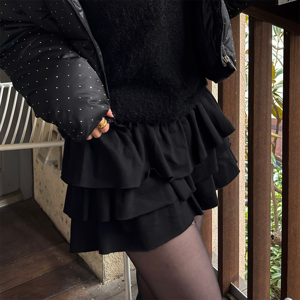 MARK&LONA ミニスカート（黒） 秋冬新作 フェイクレザー 黒 ミニスカート | Y's SHOP