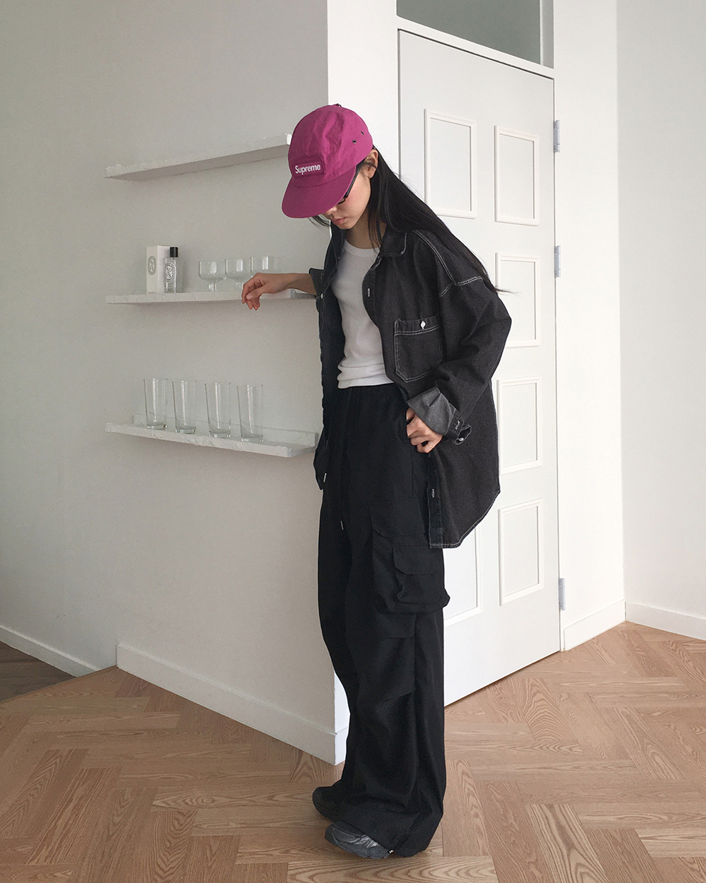 ダブルポケットタック入りカーゴ2WAYワイドジョガーパンツ