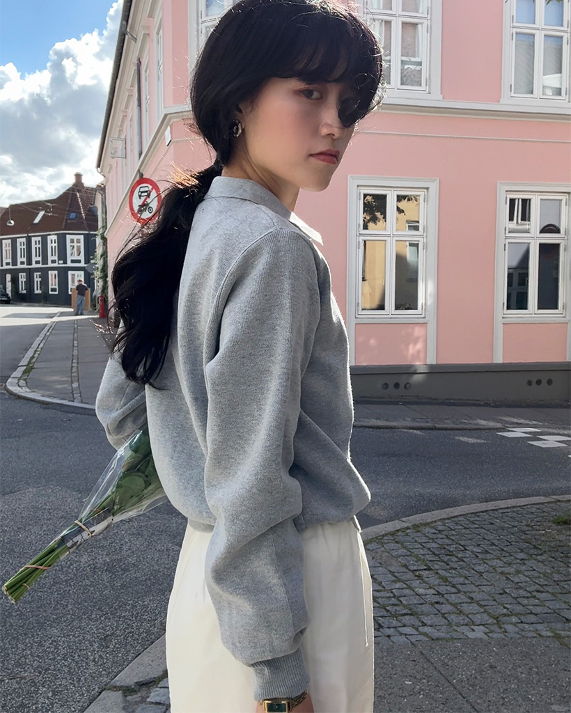 襟付き ニット カーディガン | ファッション通販サイト NUGU