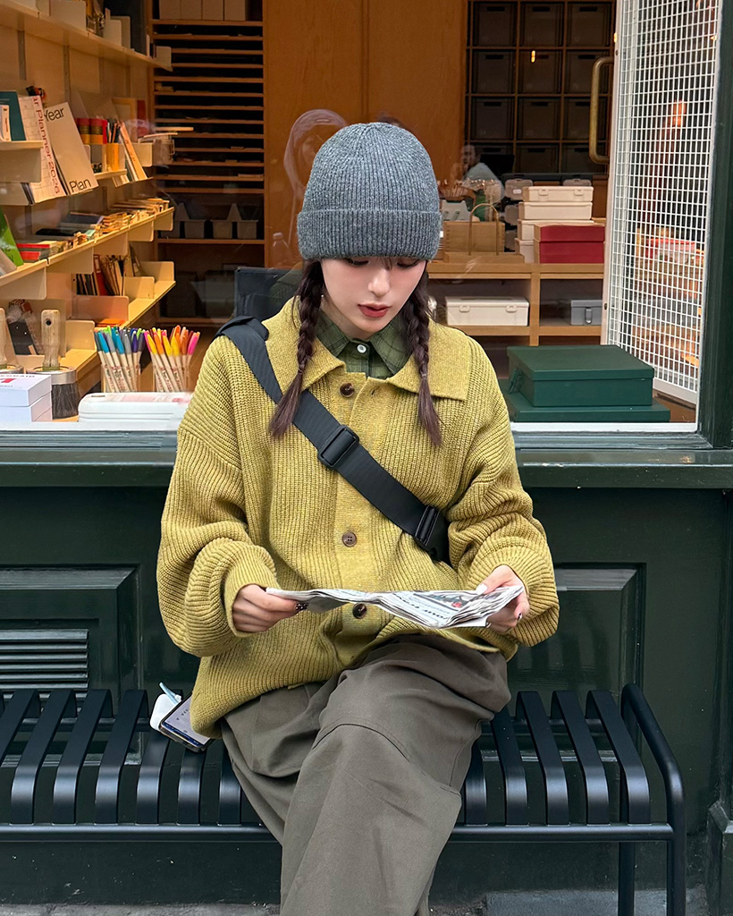 専用❤みかん♥もっちりニット★ひんやり冷感タオル♥テディプー 襟付きカラーニットカーディガン | ファッション通販サイト NUGU