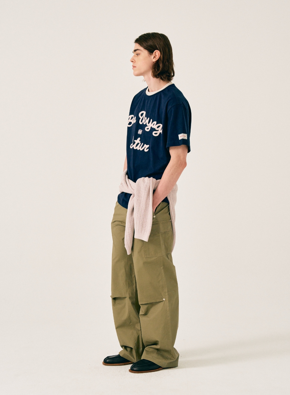 Satur Logo Voyage T-Shirt - Navy Pink | ファッション通販
